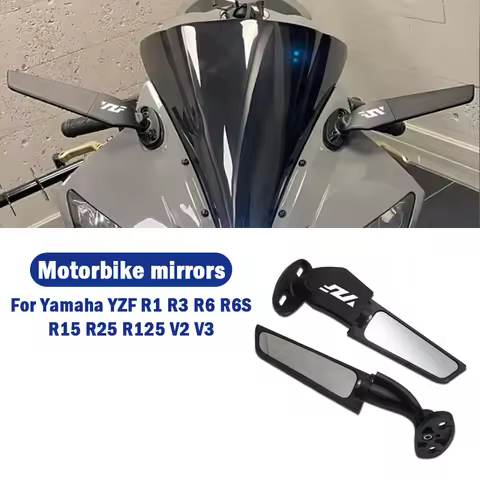 For Yamaha YZF R1 R3 R6 R6S R15 R25 R125 V2 V3 Motorcycle Modified Wind Wing Adjustable Rotating Rea