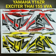 YAMAHA Y16 Y16ZR EXCITER THAI 155 VVA BODY STICKER ( READY STOCK )