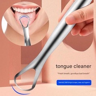 Stainless Steel Oral Hygiene Tongue Scraper Oral Care Cleaning Tongue Moss Anti Bad Breath Metal Bru