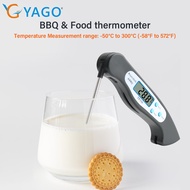YAGO Food Thermometer High-Precision Probe-Type -50°C to 300°C 180° Foldable Magnetic Design LED Lar