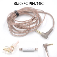 KZ Cable OFC Flat Brown Mic Upgrade Kabel KZ Pin Type C ZEX ESX ZS10 ZSN PRO X DQ6 DQ6S