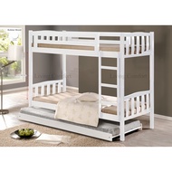 DOUBLE DECKER THICK BASE SINGLE SIZE BUNK BED SOLID WOODEN FRAME / DOUBLE DECKER BED / KATIL KAYU