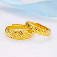 Simulation Gold Ring Copper Gold-Plated Simulation Gold Ring Wedding Women October 31 Ring Live Gyps