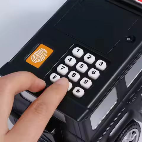 Cash Coin Can Save Money Password Atm Fingerprint Password Swat Car Model Money Saving Box Car Model