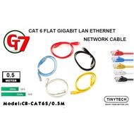 TINYTECH  RJ45 CAT6 FLAT GIGABIT LAN ETHERNET NETWORK CABLE 0.5M (CB-CAT6S/0.5M)