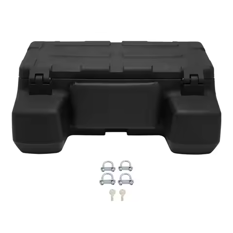 96L ATV Rear Passenger Backrest Cargo Storage Helmet Trunk Box Luggage Lounger