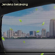 Cindyl 4PCS/1SET Tirai Kelambu Anti Nyamuk Penutup Kaca Jendela Mobil Jaring Ventilasi Penahan Panas