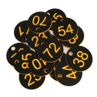 Number Tags 1-100 Numbered Labeling Tags with Hole Easy Fastened 100PCS Plastic for Key Tags Identif