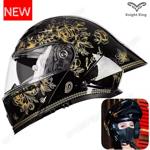 Double lens peeling helmet Motorcycle helmet Men women anti-fog full helmet Head gray half locomotiv