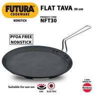 Hawkins Futura 30 cm Flat Tava, Non Stick Tawa with Stainless Steel Handle, Tawa with Rim, Pancake P