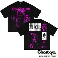 Ghostxyz T-Shirt Ballerina The Word Of John Wick Ana De Armas Black Oversize Vintage Tee Baju Kaos P