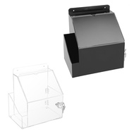 Acrylic Suggestion Box with Lock Wall Mounted Acrylic Donation Box with 5x7Inch Sign Slot Office Bal