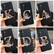 For Samsung Galaxy A34 A54 5G 2023 Case Fashion Flower Letters Phone Soft Cover For Samsung A34 SM-A346B A 34 A 54 Capa
