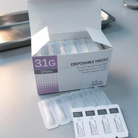 100pcs Painless small meso needle painless beauty ultrafine 32G * , 31G * 30G *syringes Korean Needl