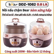 SA Bear DDZ-1082 slow cooker 0.8L with steamer basket with 9.5 hour timer