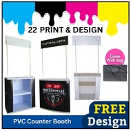 Pvc Counter Booth / Promotion Counter Booth / Klosik Promosi /  Promotional Counter Booth + Printing