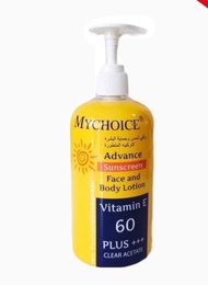 กันแดดมายช้อยส์ ขวดปั๊ม 450 กรัม Mychoice sunscreen SPF50 vitamin E 60 Plus