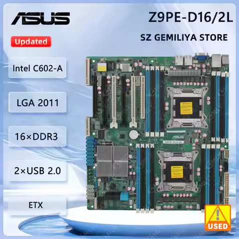 ASUS Z9PE-D16/2L Server Motherboard Intel C602 Socket 2011DDR3 512GB 6×PCI-E X16 support E5-2600/E5-