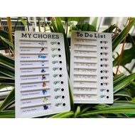 Daily Plan To Do List And My Chores Reminder Board