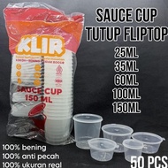 Thinwall Sauce Cup 25ml 35ml 60ml 100ml 150ml Cup Saos Klir Bukan Victory DM Libra Pack