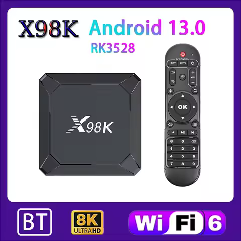 X98K Android 13 Smart TV Box RK3528 TV Box 4G 32G 2.4G 5G Dual WIFI BT Wifi6 Set Top Box Google Voic