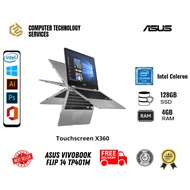 Asus Vivobook TP401M Intel Celeron 4GB RAM 128GB SSD 14" Display 2 in 1 Free Bag & Mouse 3 Months Wa