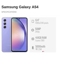 Used Samsung Galaxy A54 5G (A546) || 8GB + 256GB ROM || Samsung Malaysia Set