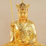 WJNew Taiwan Gilding Pure Copper King of Tibet Decoration Home Worship King of Tibet Bodhisattva/Buddha Statue Sakyamuni