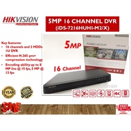 HIKVISION 5MP 16 CHANNEL DVR - HD TVI DVR RECORDER (iDS-7216HUHI-M2/XT)