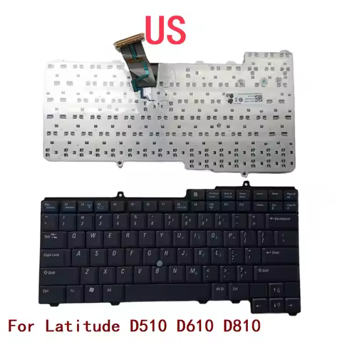 New US Laptop Keyboard For Dell Latitude D510 D610 D810 Notebook PC Replacement