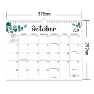 Calendar 2024-2025 -18 Month Wall Calendar from Jan 2024- June 2025 Monthly Calendar for Home Office Planning OrgnizingGreen Leaf