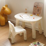 ST-🚤Nordic Children's Study DeskinsPlastic Kindergarten Cute Building Table Baby Study Table Bedroom Desk ZN7D
