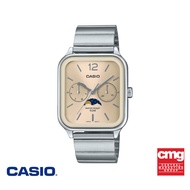 CASIO นาฬิกาข้อมือ รุ่น MTP-M305D-9AVDF สายสเตนเลสสตีล สีส้มอ่อน