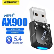 AX900 WiFi 6 USB Bluetooth 5.4 Adapter 900Mbps Wireless Network Card Dual Band 2.4G 5GHz WiFi6