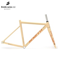 BRIELLE Series 3 Fixie Frameset | Aluminium Alloy Fixed Gear Track Bicycle FS Frame Desert Peach
