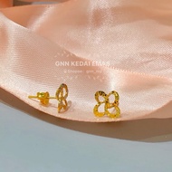 EMAS 375 SUBANG BUNGA 375 GOLD FLOWER EARRINGS S153