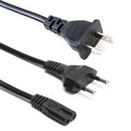 White Black 2p Prong US EU to C7 C8 Extension Cable Led Lighting Power Supply America European Figur