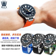 Suitable for Casio PROTREK Series PRX-8000T/PRX-8001YT Modified Nylon Canvas Watch Strap