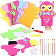 Storytelling Party Supply Animal Hand Puppets Sewing Craft Kit Kids DIY Arts &amp; Craft儿童缝纫布偶手套玩具Boneka Mainan Budak