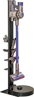 Mount Plus HAB2-HS Premier Aluminum Storage Stand Made for Dyson V15 V12 V11 V10 V8 V7 V6 Cordless Stick Vacuum Cleaner and Floor Robot with 8 Attachment Holders