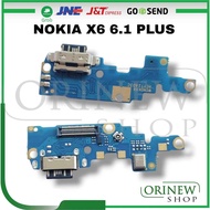 Pcb Board Usb Charging Connector Nokia X6 6.1 Plus Connector Charger Original Mic Board