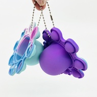 Luminous Keychain Stress Relief Squishy Pops It Fidget Toys Octopus Push Bubble Pops Fidget Sensory Toy For Autism Speci