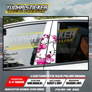 HELLO KITTY ANIMATION CAR DOOR PILLAR STICKER SET HK 666-670/ FREE CUSTOM NEWEST/