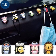 LK 2Pcs Cute Cartoon Car Hooks / Car Seat Back Storage Self Adhesive Rack / Multifunctional Animal S