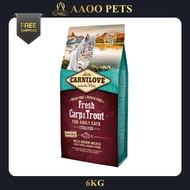 [FREE SHIPPING] [AAOO Pets] Carnilove Fresh Carp & Trout Sterilised - Cat Food / Dry Food (6KG)