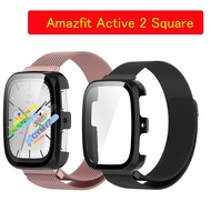Amazfit Active 2 Square strap Metal strap stainless steel strap for Amazfit Active 2s strap Sports w