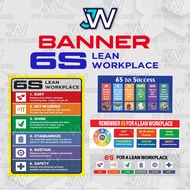 Amalkan Sikap 6S Banner I Banner 6S Learn Workplace I Canvas I Jom 6S