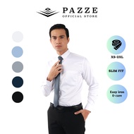 Pazze White Long Sleeve Formal Shirt Slim Fit Cutting Button Down Collar Size XS-2XL - LS70034