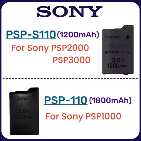 1~5pcs Original 1200mah 1800mAh Battery for Sony PSP1000 PSP2000 PSP3000 PSP 2000 3000 PSP-S110 PSP-