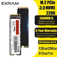 EXRAM NVMe SSD M.2 PCIe Gen3x4 2280 (1TB/512GB/256GB) Internal Solid State Hard Drive HDD For PC Laptop GAMING Ultrabooks Desktop